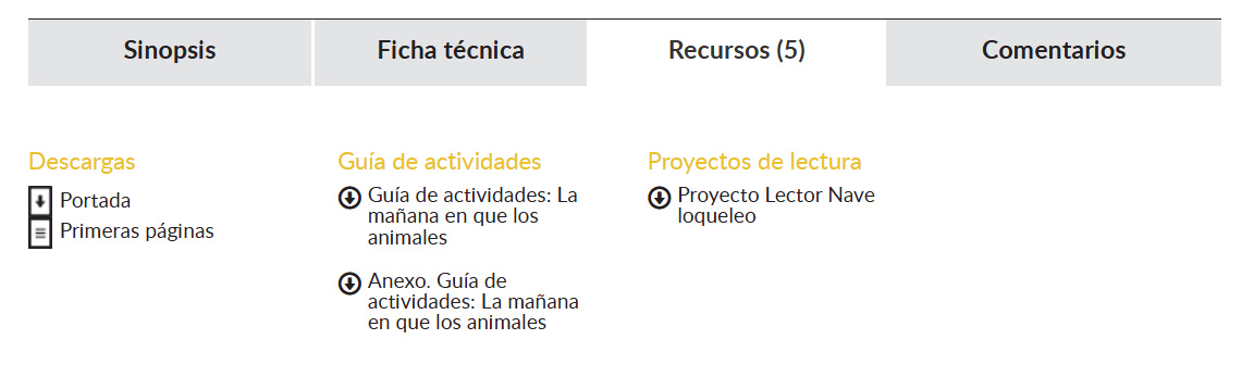 Recursos disponibles