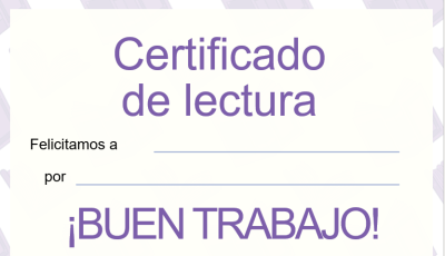 Portada Certificados de apreciación 